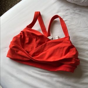 Coral lululemon wrap sports bra